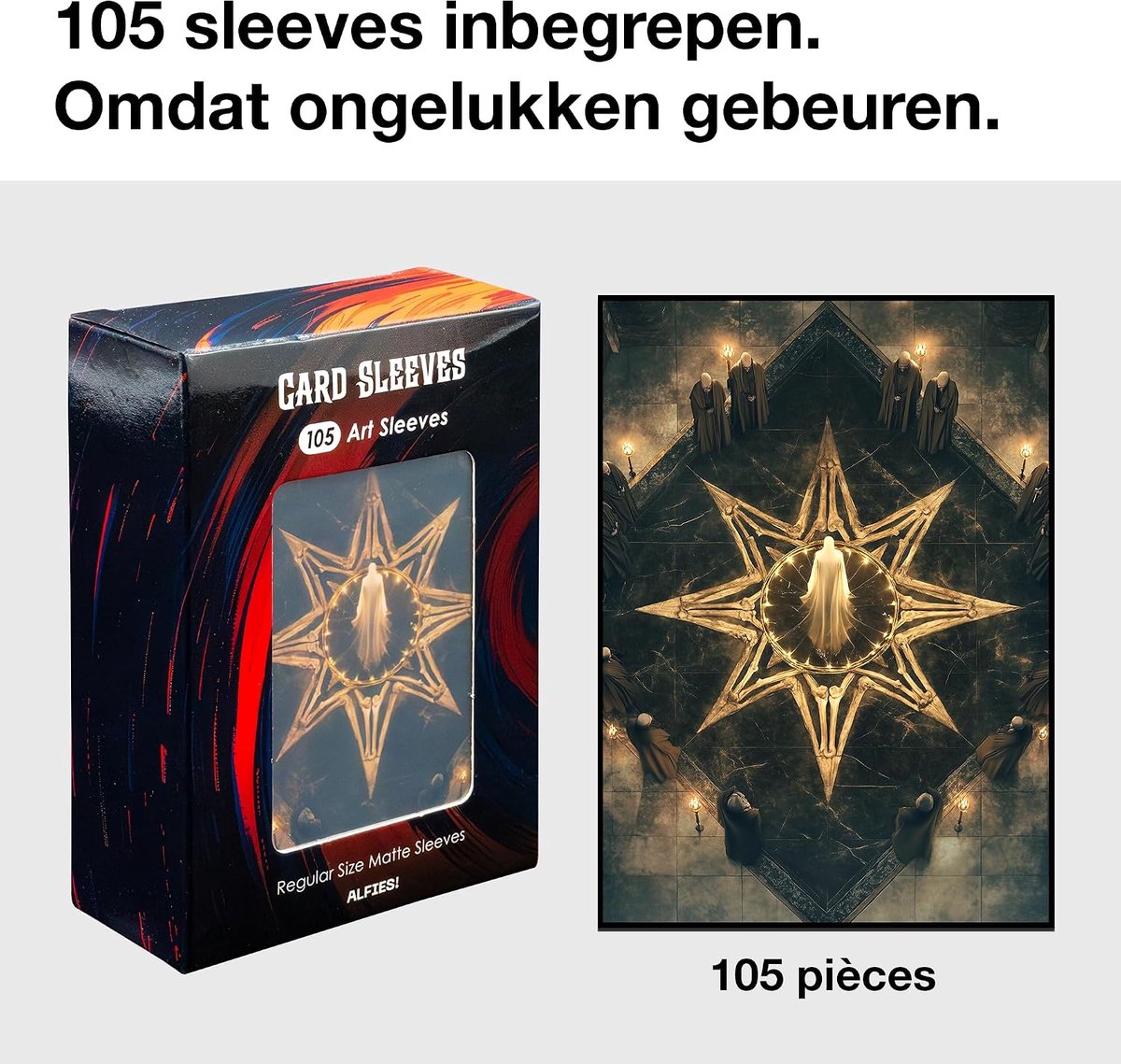 Kaarthoezen 105CT | High Fantasy Style | The Ritual | Matte afwerking + doorzichtige voorkant | 66 x 92 mm - Standaard magisch formaat