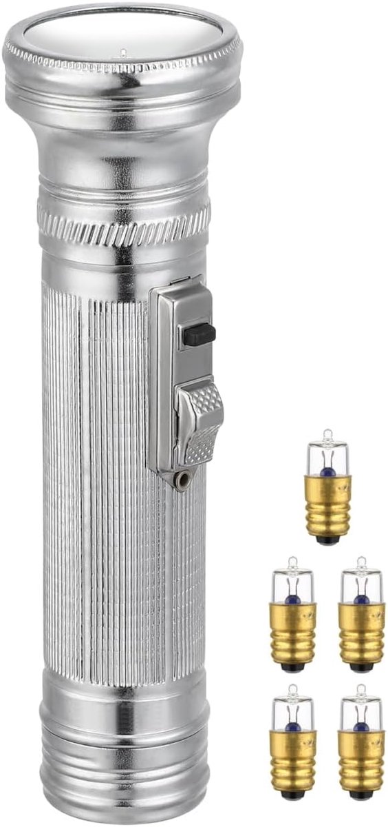 Tafellamp Retro - Oud-Hollandse Metalen Zaklamp - Vintage Stijl voor Landelijke Huizen - Inclusief 5 Vervanglampen - ShopVlot