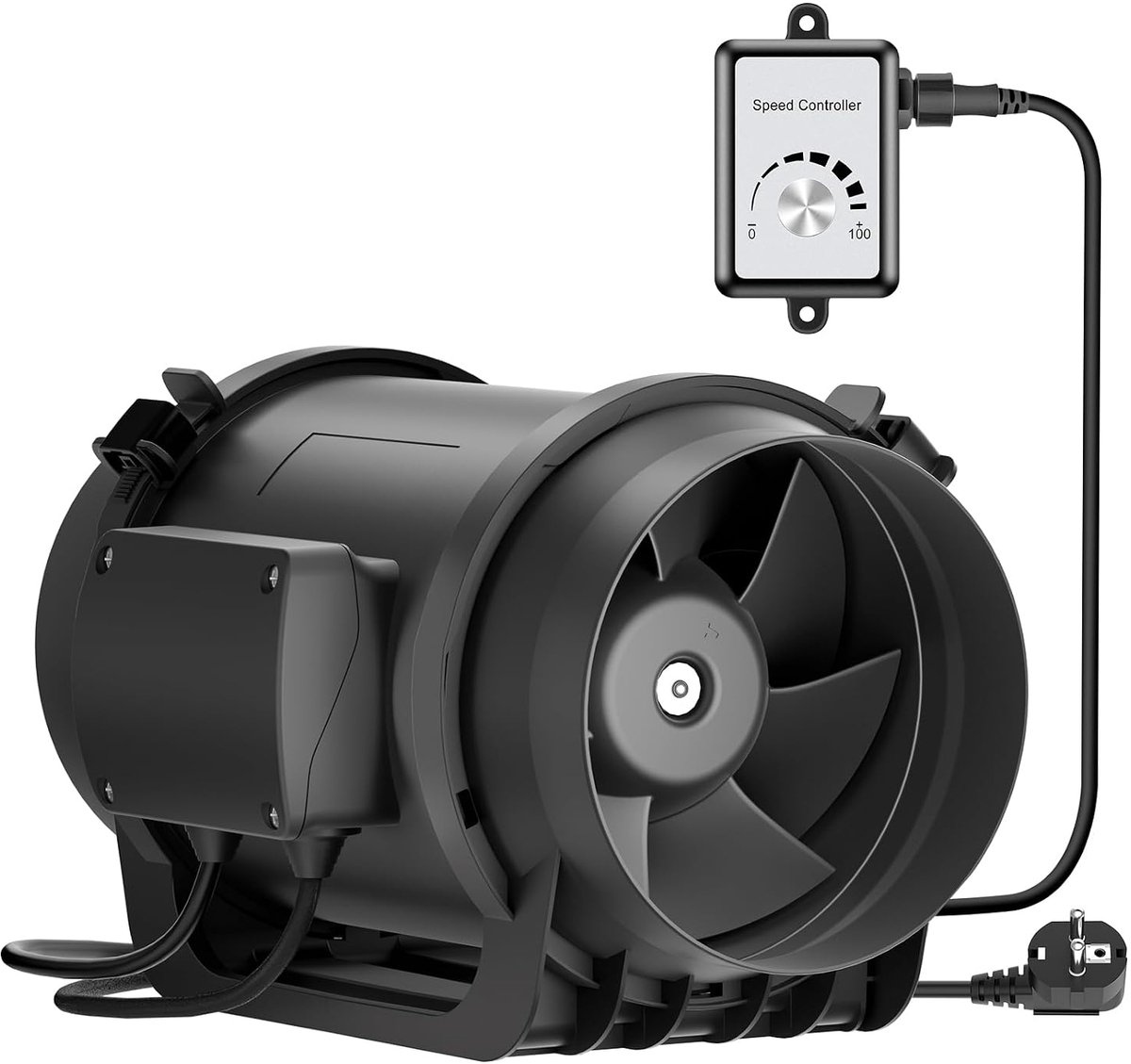 Power Buisventilator 150mm Inline Ventilator EC-motoren Kanaalventilator 798m³/h Afvoerventilator EU-Stekker Buisventilator voor Keuken, Badkamer, Garage