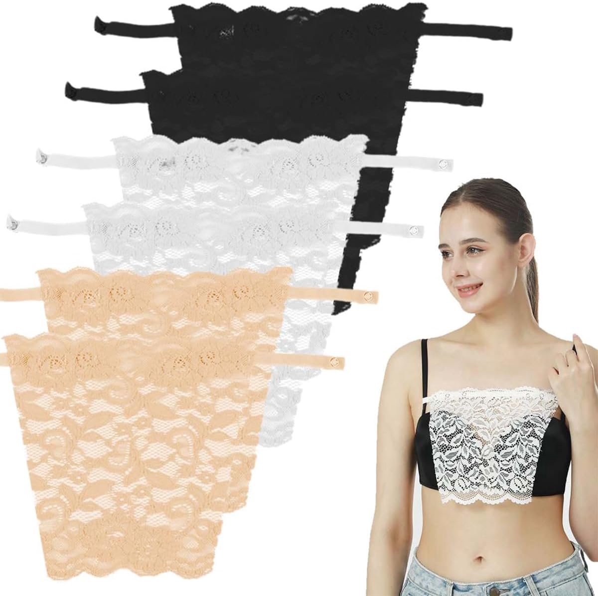 Dames kant clip-on mock camisole - beha inzetstuk overlay vest, Lace