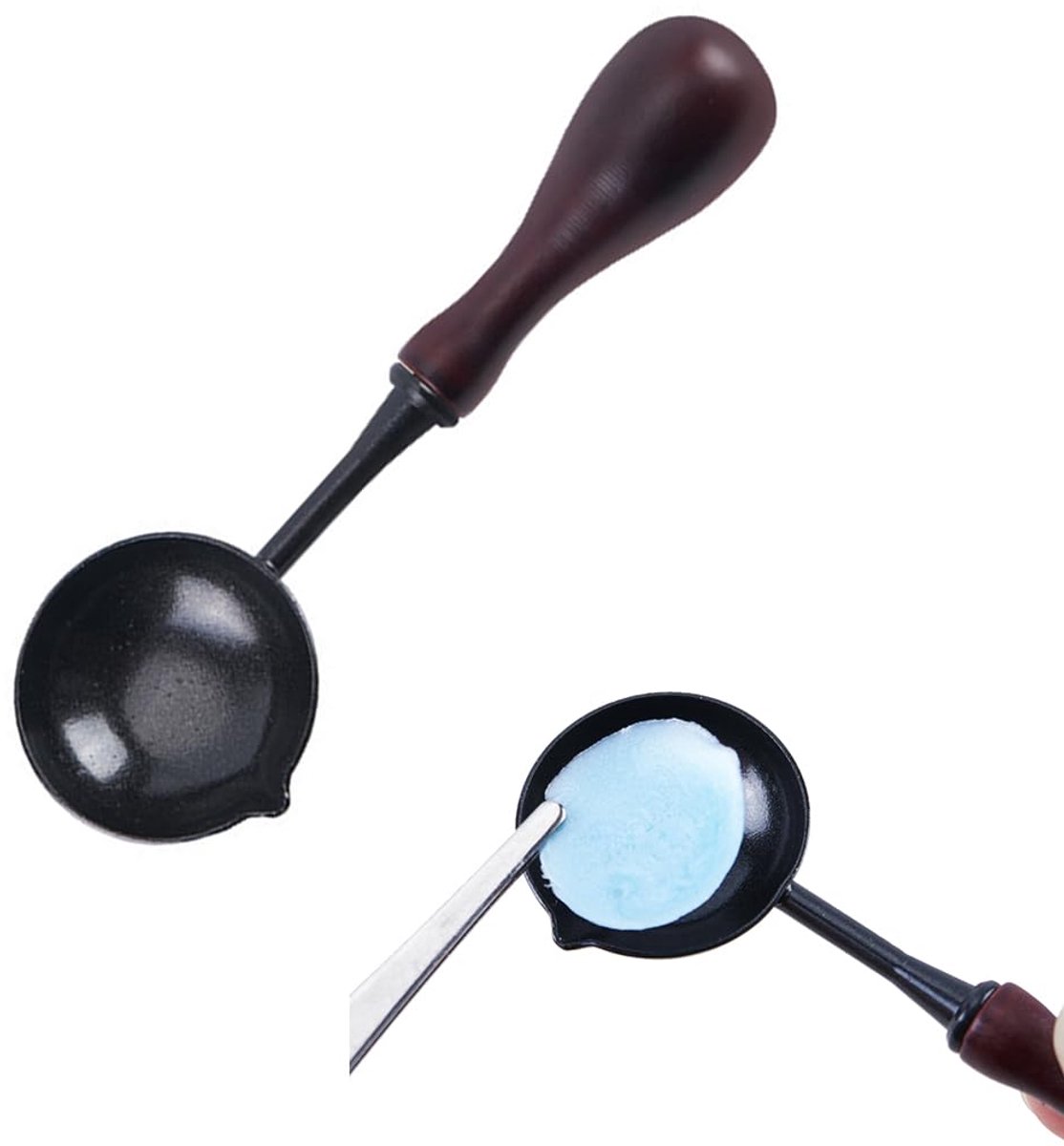 smelt, niet klevend, zegelwas-ovengereedschap, smeltlepel, zegelwax, zegelwarmer, waxverwarmer, waxzegel, verwarmer voor doe-het-zelf wasstempel, uitnodigingskaarten maken