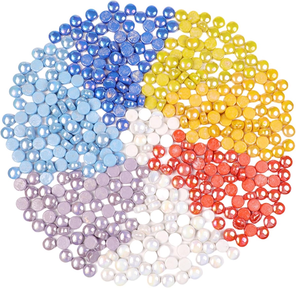 Mozaïektegels, 500 g iriserende gemengde kleur, Art Deco mozaïek