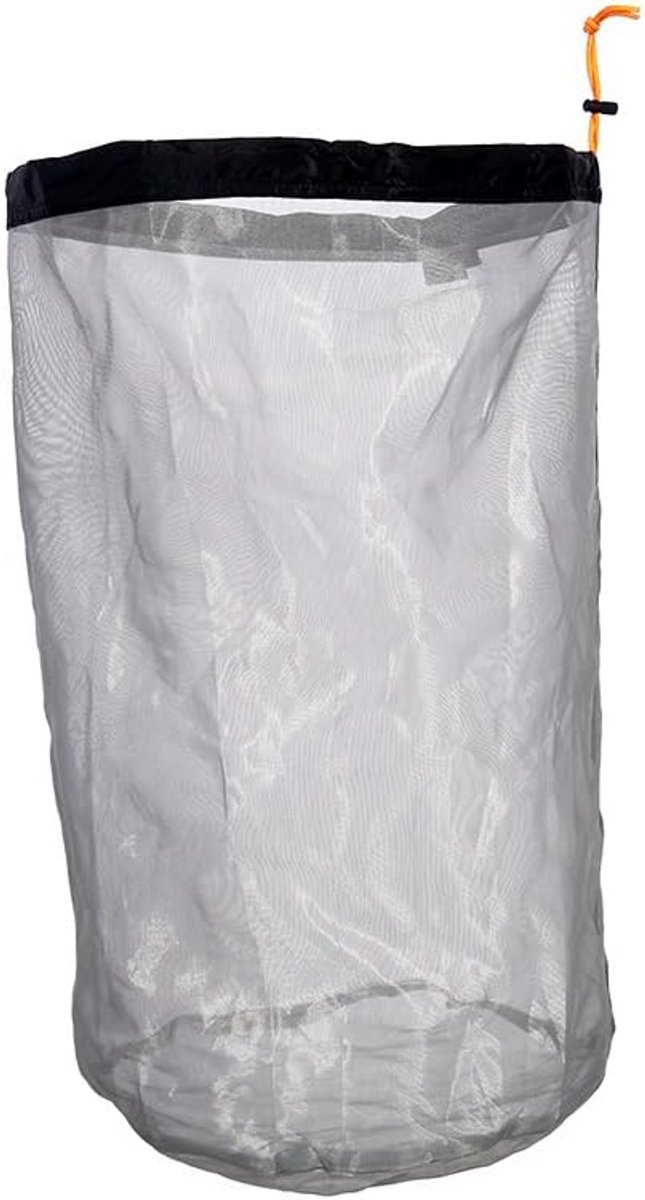 Opbergtas van nylon, mesh, nettas met trekkoord, ultralicht, voor kamperen, wandelen, reizen