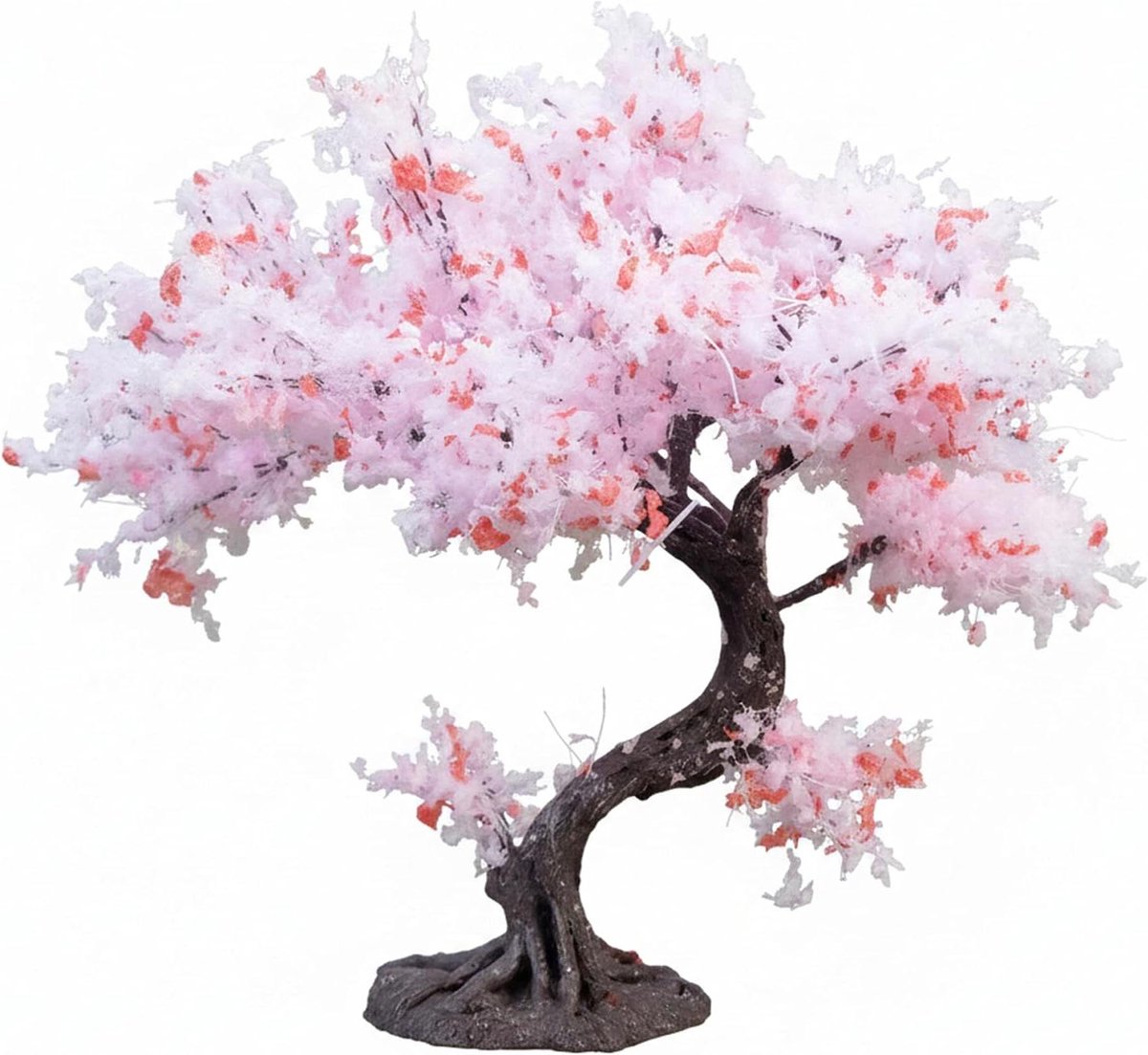 Mini Kersenbloesem Boom - Kunstplant Miniatuur Poppenhuis Plant - Miniatuur Decoratie - Flexibele Draadstam - 10 cm - Roze