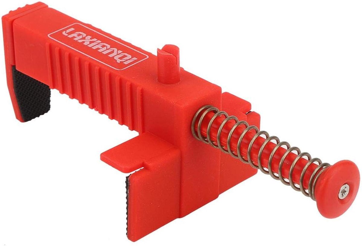 SnelShoppen - 2PCS Baksteen Lijn Runner Niveau Meetdraad Tray Tool Fixeer Baksteen Lijn Klemmen Trekker Draad Klem voor Bouw Fixture (Rode Lijn Trekke