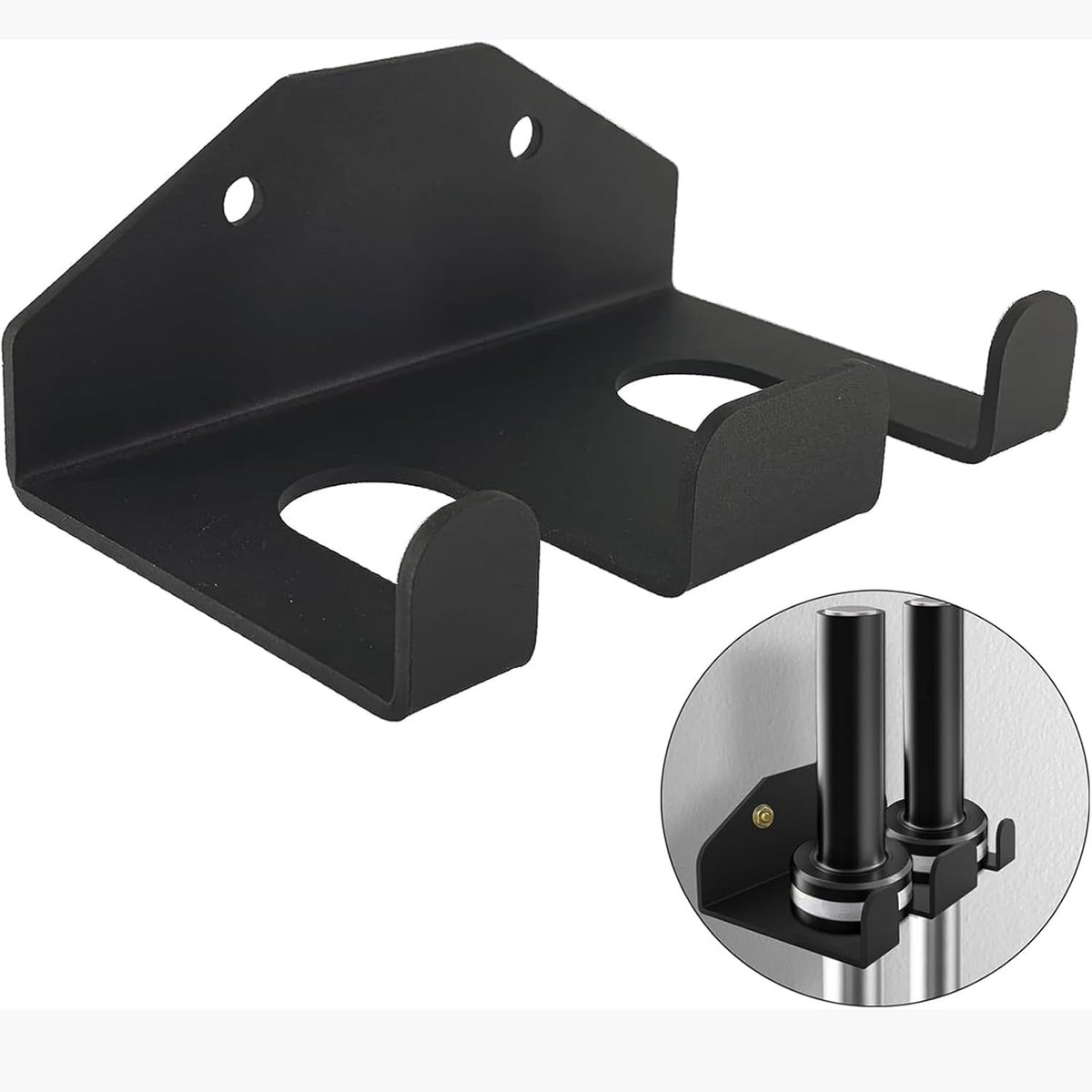 SnelShoppen - Barbell-opslag, verticaal hangend halterrek, aan de muur gemonteerde Olympische halterhouder, ruimtebesparend fitnessaccessoire voor thu