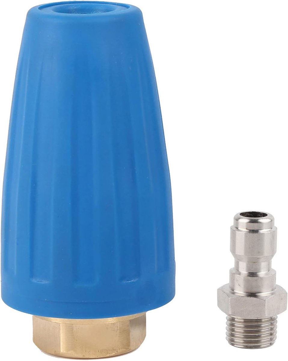 SnelShoppen - Hoge Druk Turbo Spuitmond, Draaiend & Swivel 207 Bar, Accessoires voor Hogedrukreiniger Pijp 1/4 Inch GPM 2.5-4.0, Tuin, Auto, Huis