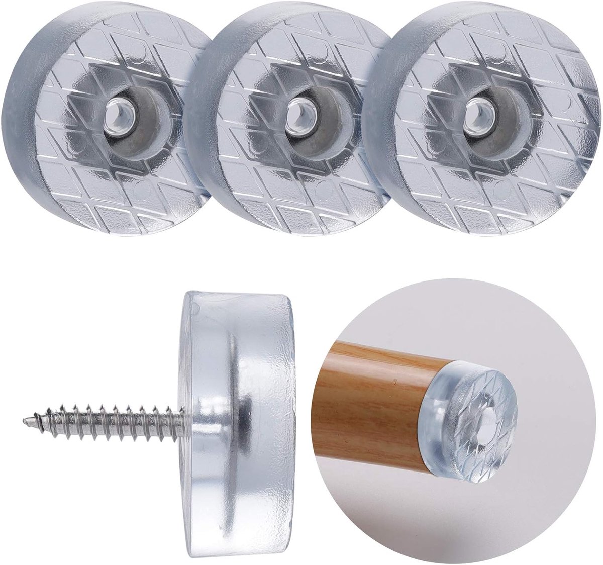 Ronde Gummipuffer Pads voor Meubels - Antislip en Geluiddempende Beschermers (20 Stuks)