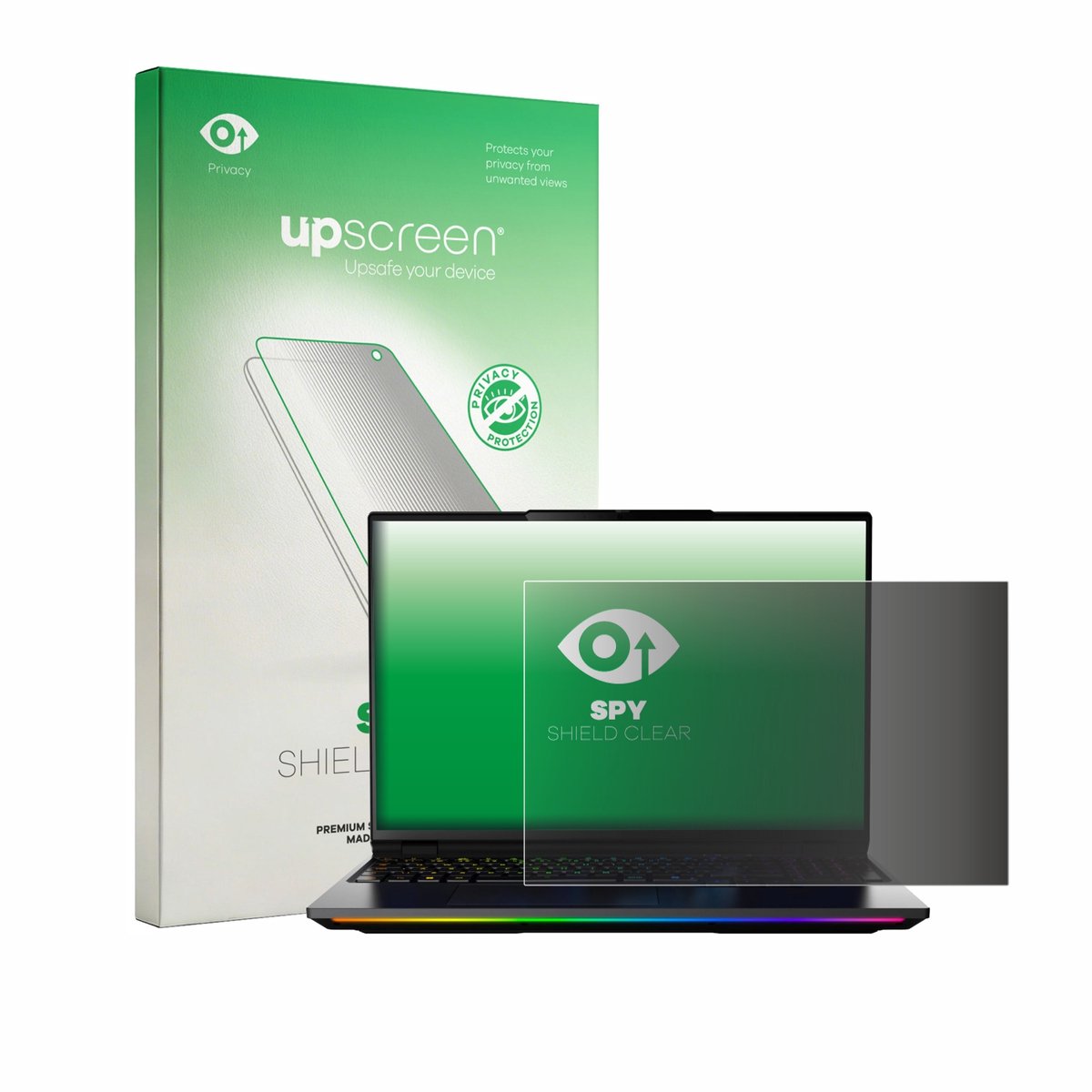 upscreen - privacy screenprotector voor MEDION Erazer Beast 16 X15 - Folie Beschermfolie Blauwlichtfilter