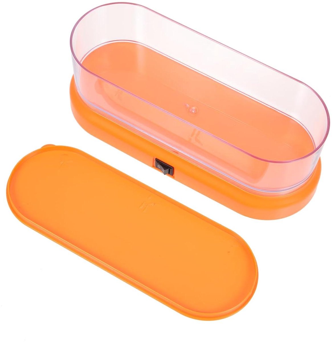 Ultrasoon Reiniger - Sieraden Cleaner - Schoonmaken van Brillen - Efficiënte Vlekverwijdering - 20 x 8 x 72 cm - Oranje