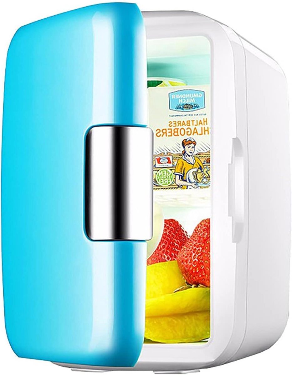 Mini Koelkast - Compacte Koeler - Dranken Koelen - Stil Ontwerp - 6 Liter - Wit