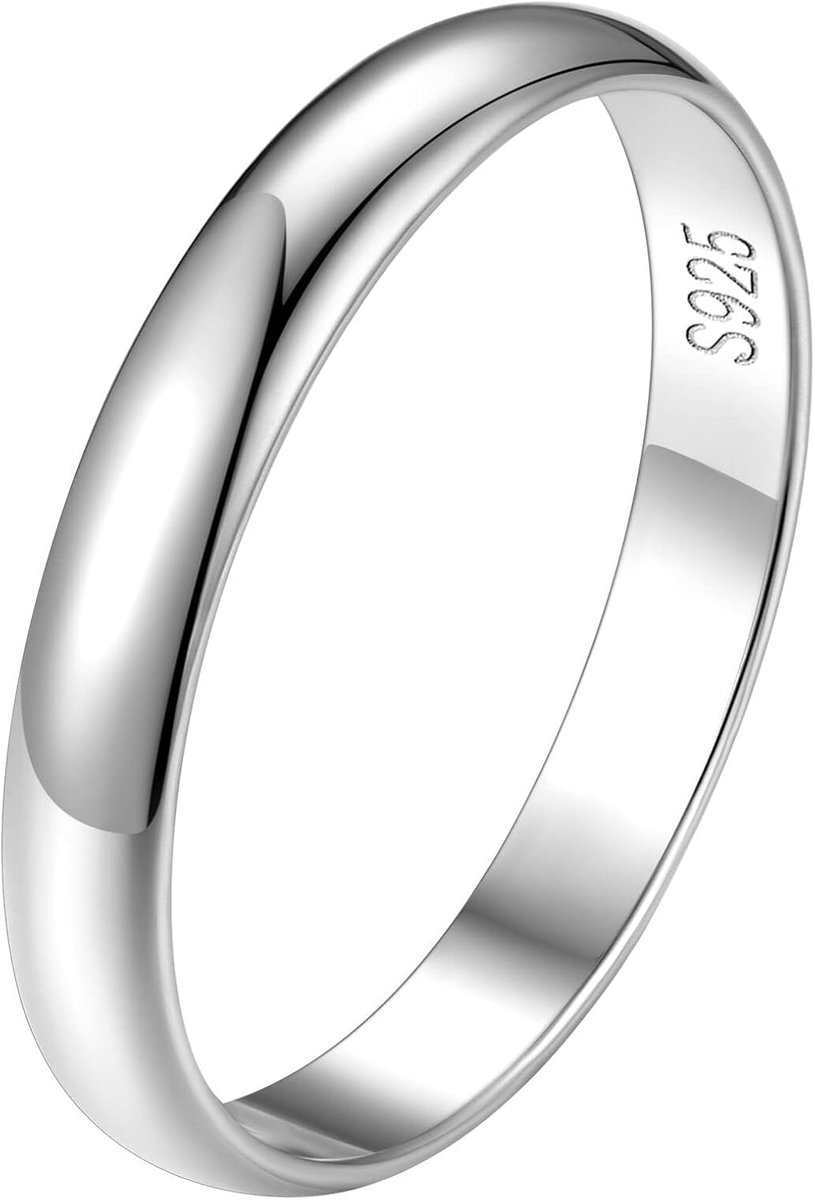 Ringen voor dames en heren, 925 partnerringen met gravure, gepersonaliseerde verlovingsring, breedte 3 mm