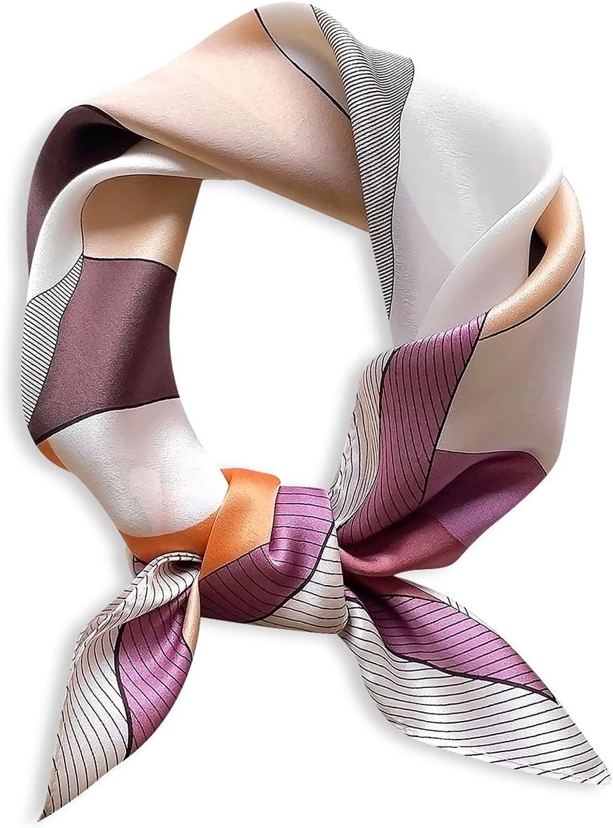 Sjaals Vrouwen Kat Patroon Vierkante Sjaal Zachte Satijn Kerchief Business Leisure Stijl Hals Kleding Decoratie Warme Sjaal Lente Herfst