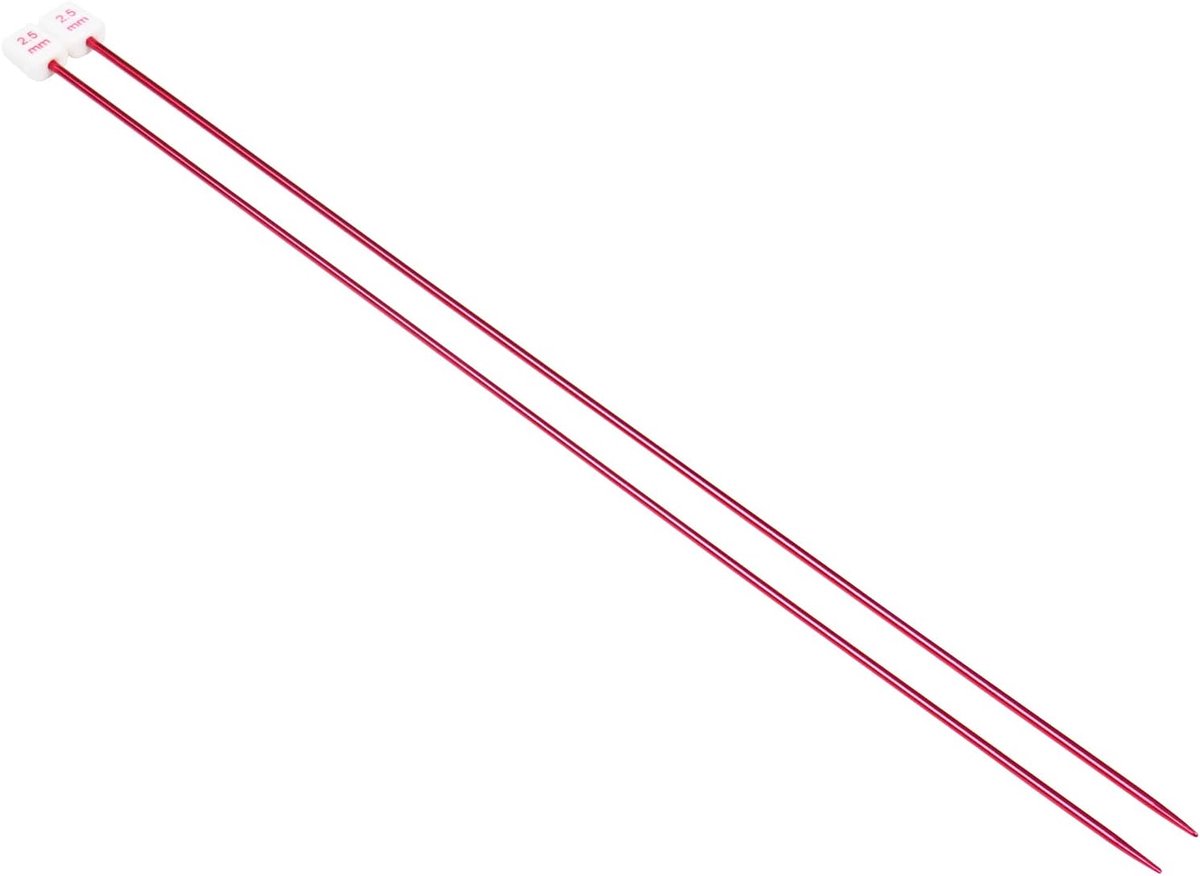Breinaalden 2,5 mm x 35 cm, metalen breinaalden voor beginners, professionele breiers, lichtgewicht breinaalden voor artritische handen, lange naalden voor jumpers, dekens grote projecten
