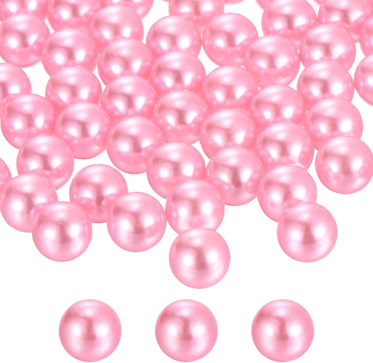 340 stuks, 12 mm, roze kralen, ABS kunstparels, vazenvuller, 300 g, ornamentvulling voor knutselen, tafeldecoratie, sieraden, aquariumdecoratie