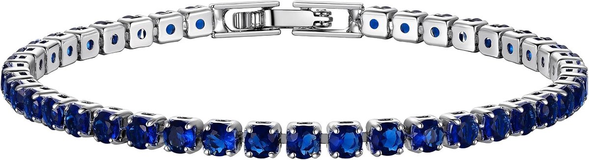 Tennisarmbanden voor vrouwen|Klassieke tennisarmband met 3mm ronde kubieke zirkonia|Verjaardag Bruiloft Valentijnsdag Cadeau voor Haar Vrouw Vriendin Mom-Size 6.5-7.5 Inch
