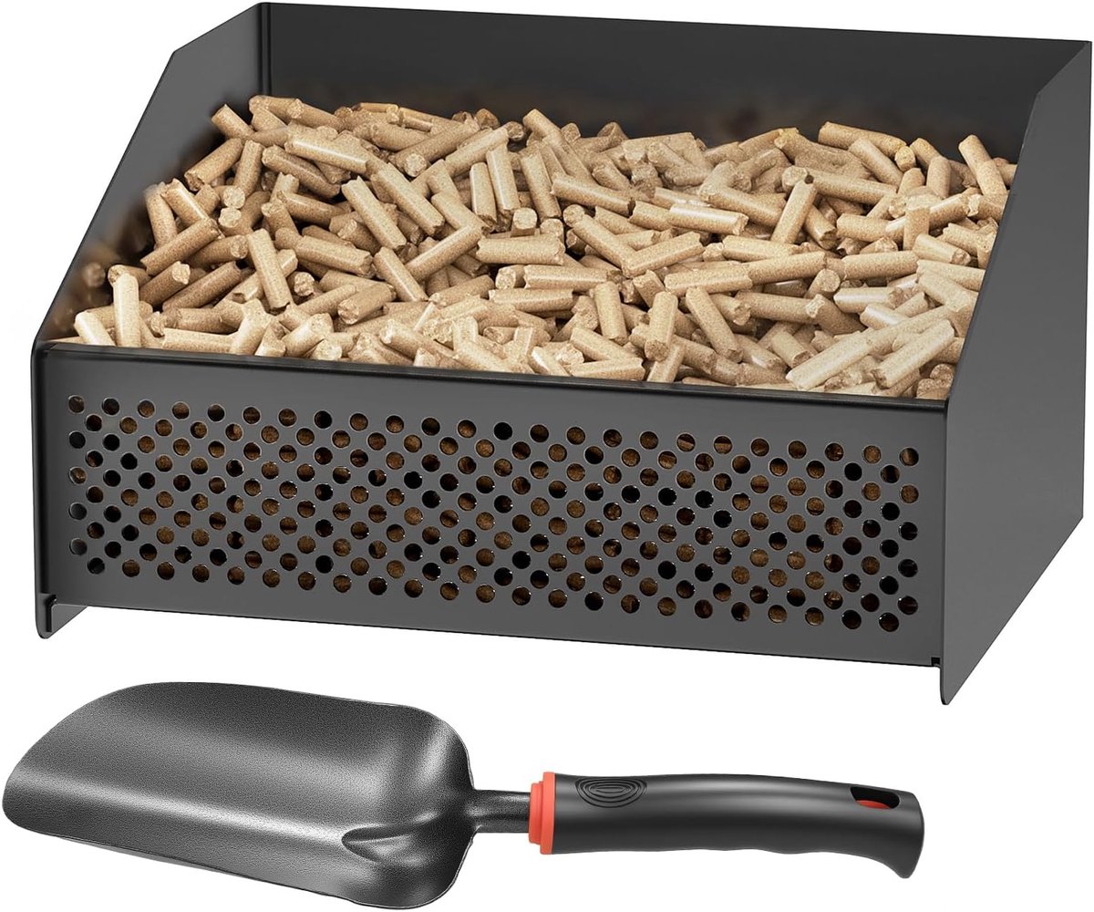 Pelletkorf voor open haard/kachel en buiten, 30 x 25 x 17 cm, 2,3 kg, bijgewerkte versie