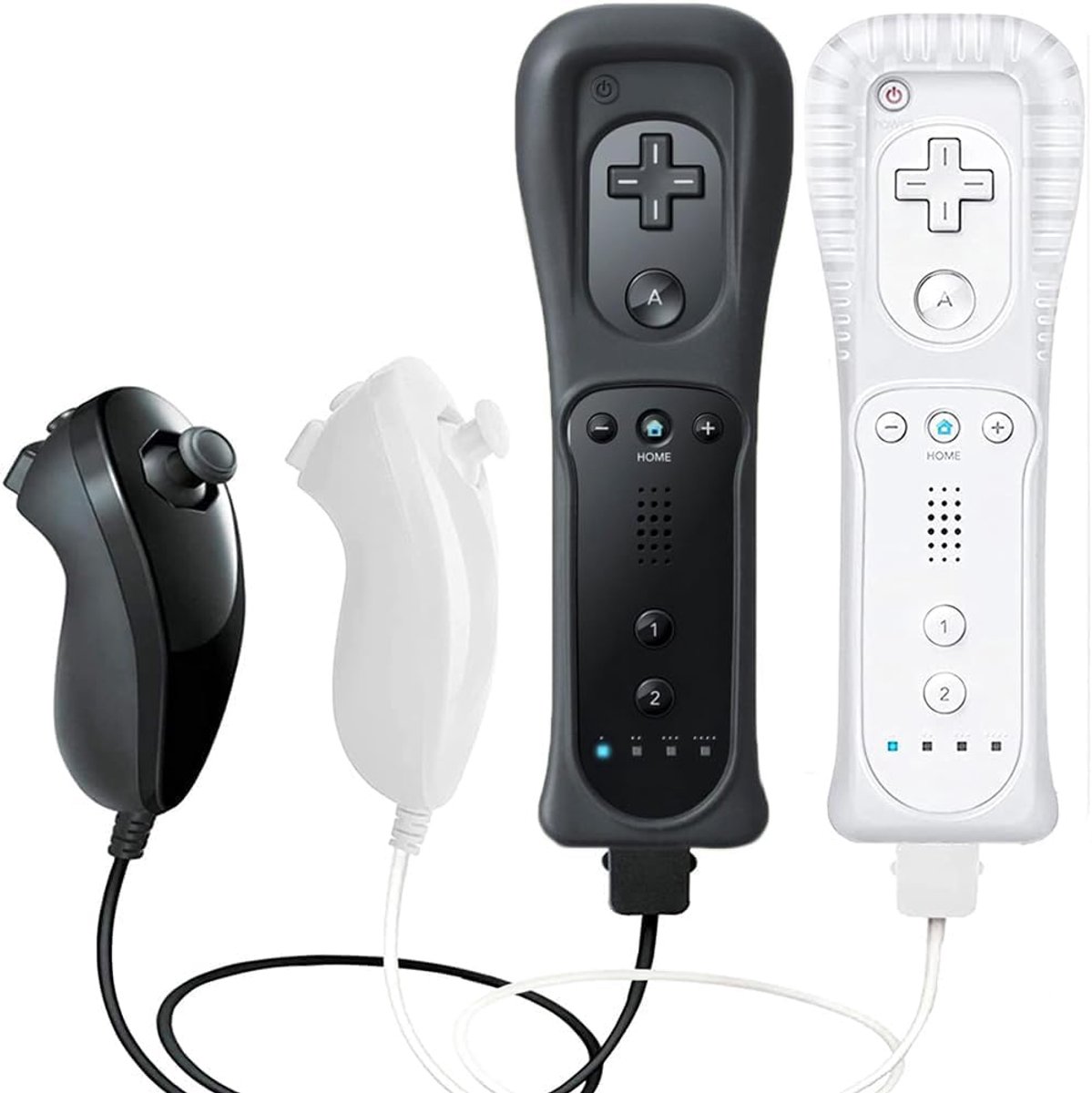 Remote Controller met Nunchuck, Wireless Controller met Nunchuk met Siliconen voor Wii，zonder Motion Plus