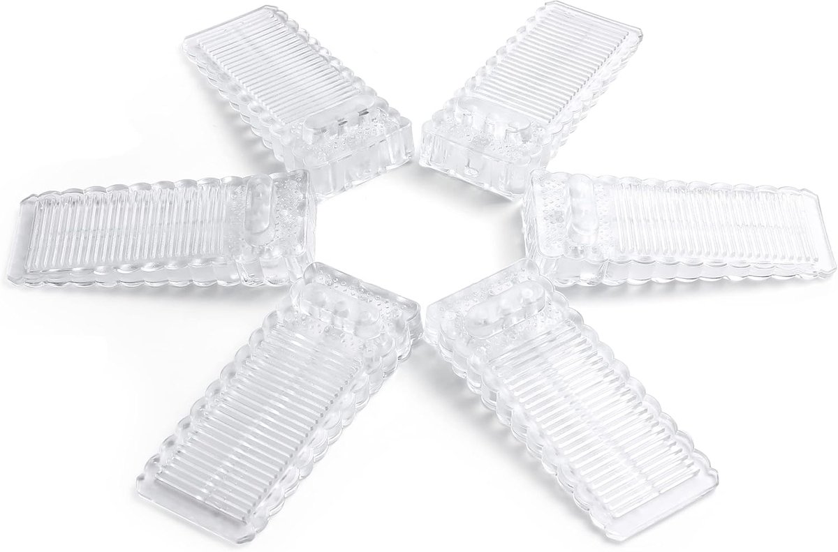 SnelShoppen - 6x Antislip Rubber Deurstopper | Siliconen Deurwig voor Alle Vloeren | Stapelbare Deurstopper voor Keuken, Kantoor, Voor- en Achterdeur,