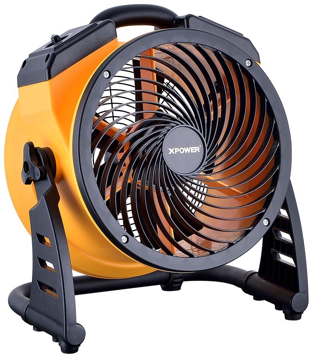 SnelShoppen - XPower hoogwaardige industriële hogesnelheids luchtbeweger voor de hele kamer, multifunctionele vloerventilator met variabele snelheid,
