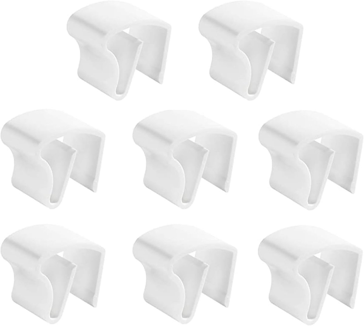 SnelShoppen - Pack van 8 Clamp Holders voor Rolluiken, Ramen Zonder Boren, Roller Blind Bevestiging, Klemsteunen voor Dubbele Rolluiken, Secure Klemme