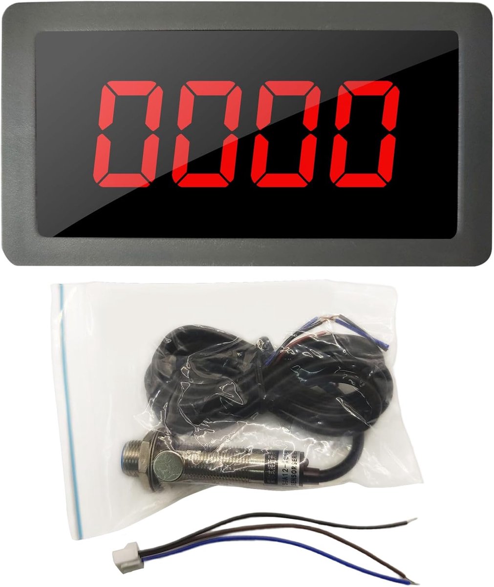 Digitale snelheidsmeter met led-snelheidsmeter met Hallsensor en NPN naderingsschakelaar, motor, snelheidsmeter, 220 - ShopVlot