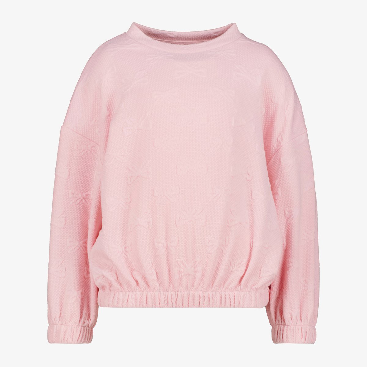 TwoDay meisjes sweater met strikjes structuur roze - Maat 122