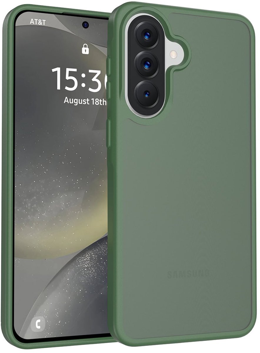 Solidenz Hoesje - geschikt voor Samsung Galaxy A27 - Frosted transparante hoes - Groen
