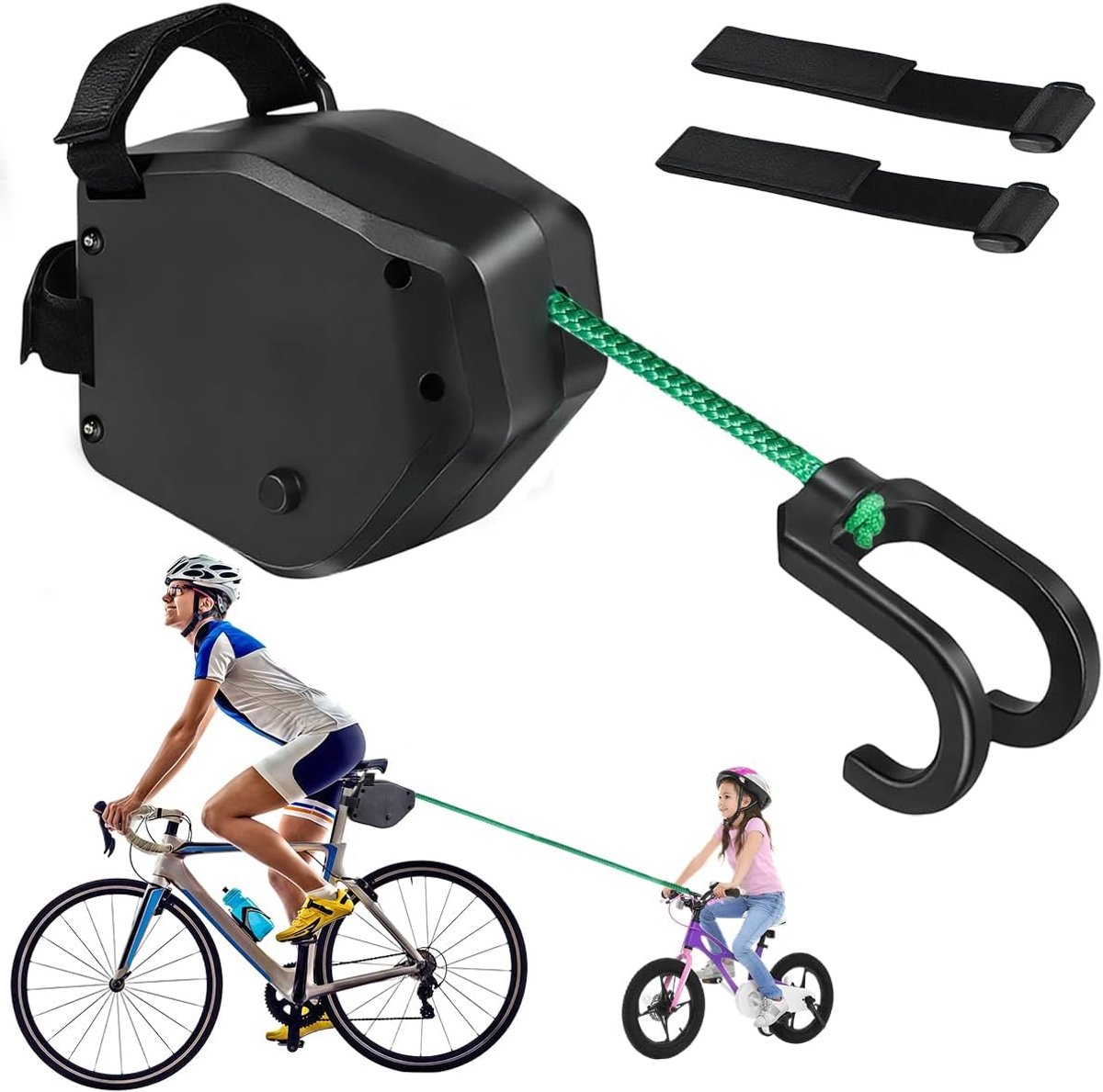 Fietstouw voor kinderen 2,5m - elastisch - 500lbs draagkracht - extra ondersteuning tijdens het fietsen - ShopVlot