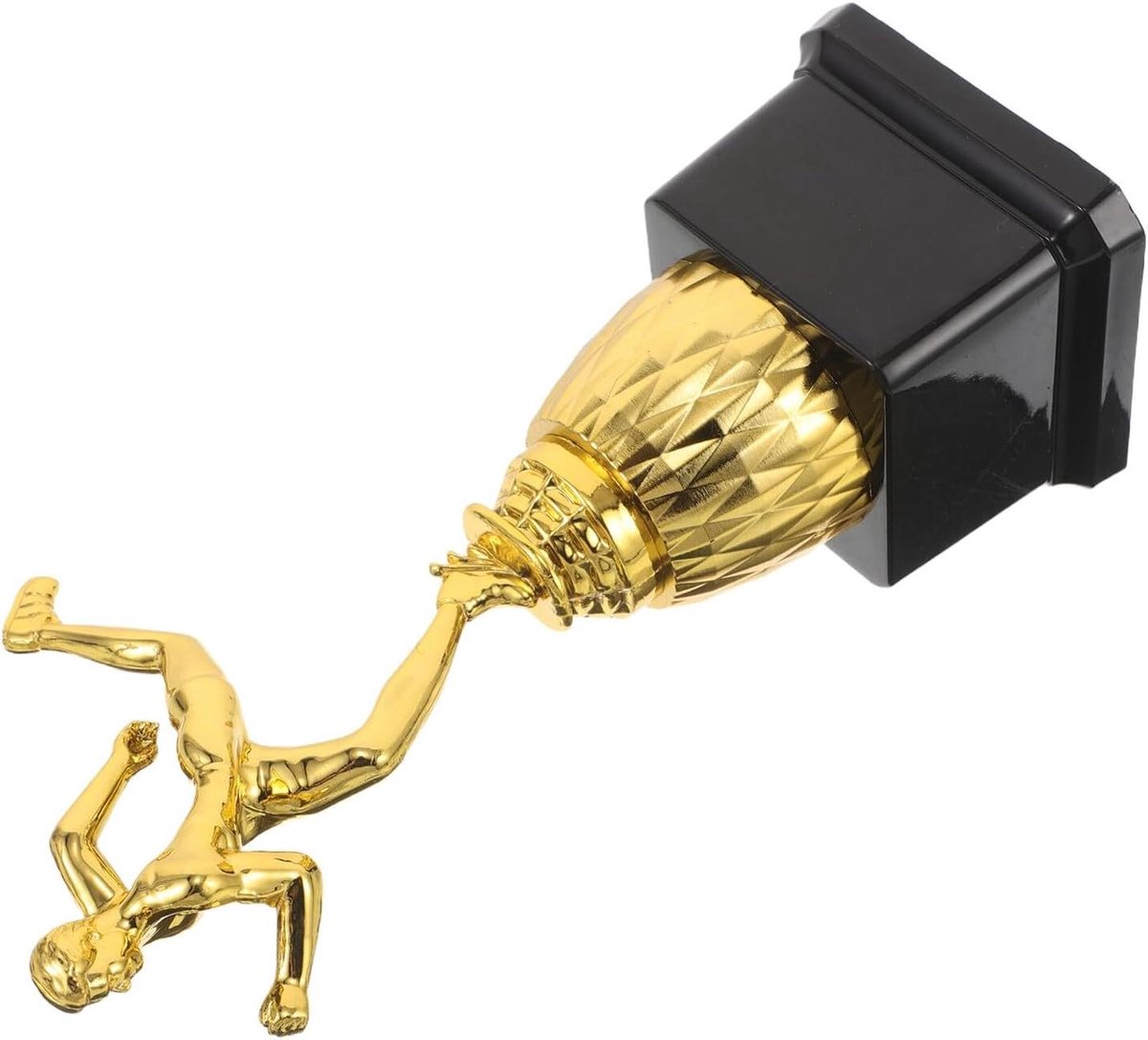 Prijsbeker Plastic Beker - Trofee Wedstrijd - Feestelijke Presentatie - Gouden Uitstraling - 21 cm Hoog - Goud