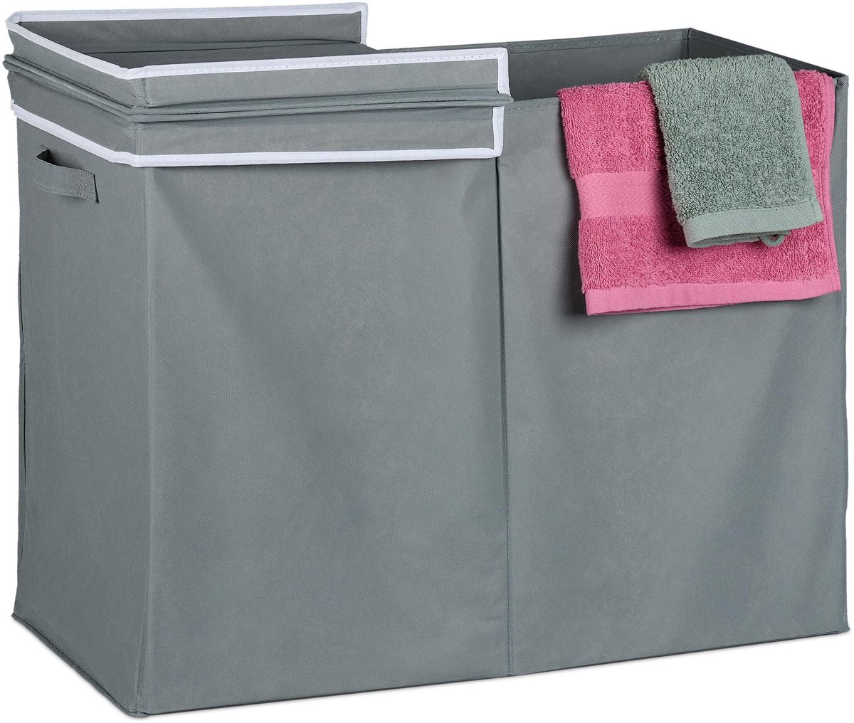 Omgoods - Vouwbare Wasmand met Deksel voor Badkamer en Slaapkamer, 100L