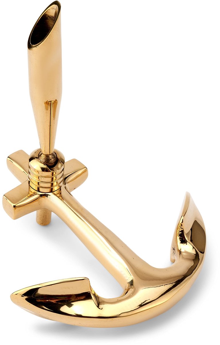 Omgoods - Penhouder in Marine Stijl van Massief Messing, Gouden Tafeldecoratie