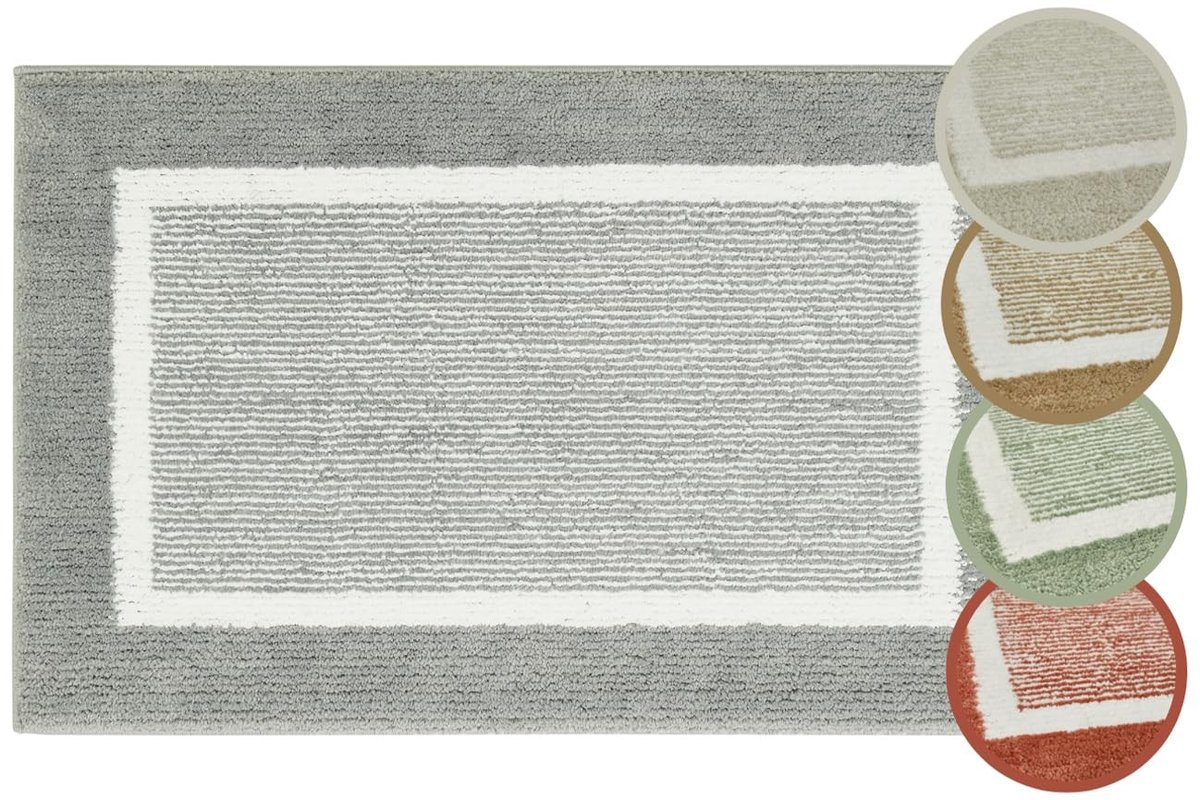 Omgoods - Non-Slip Fluffy Badmat Set voor de Badkamer 40 x 60 cm + 60 x 100 cm, Grijs