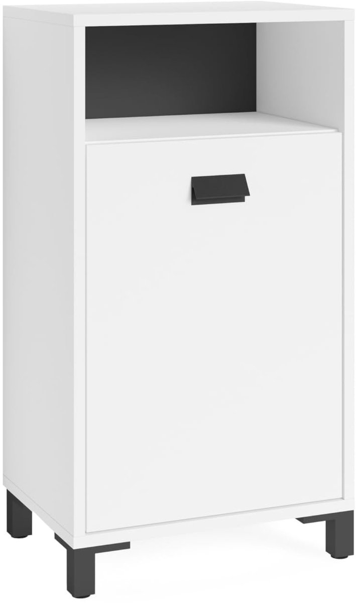Omgoods - Badkamerkast in Wit met Open Compartment en Deur