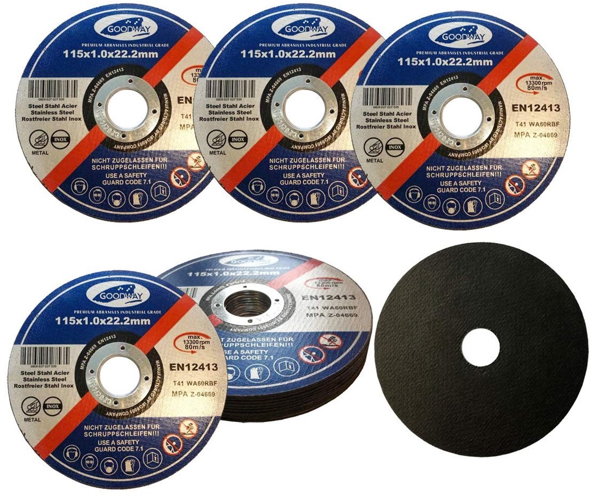 Omgoods - Professionele Doorslijpschijven Ø 115 mm, 1,0 mm Dun