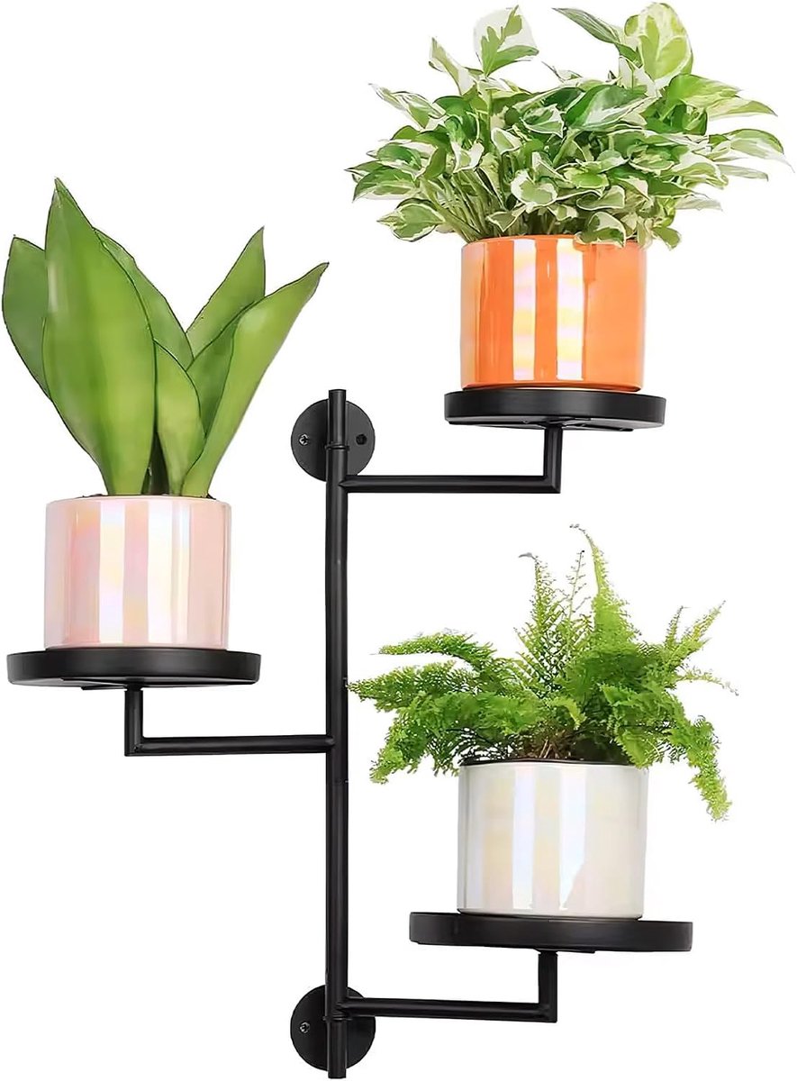 3-Tier Turning Plant Stand, Stable Window Sill Racks for Potted Plants, Herbs and Succulents, Space-Saving Floor - ShopVlot