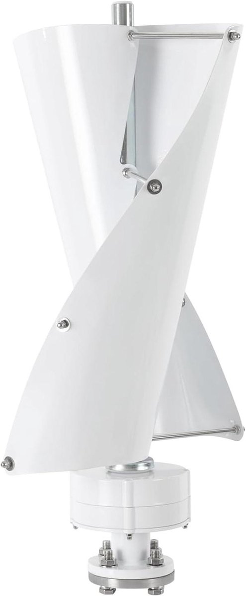 Windturbine 500W - Windgenerator Stroom - Energie Opwekken - Laag Startwind Snelheid - 40 x 71 cm - Wit