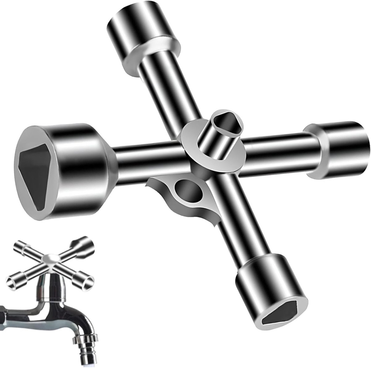 SnelShoppen - Triangle Sleutel, Driehoek Sleutel voor Pollers, Poller Sleutel, 5 Maten Binnenmaat 7 mm/10 mm/12 mm/13 mm/18 mm, Universele Controlekas
