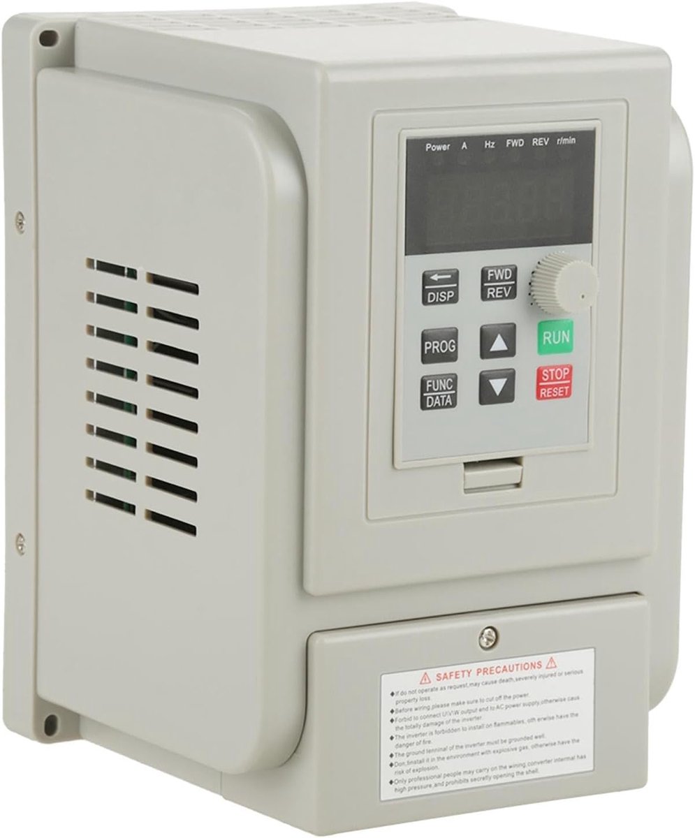 Frequentieomvormer 1,5 KW - 220 VAC enkel-fase invoer - Driefasen-uitvoer - Professionele snelheidsregeling - ShopVlot