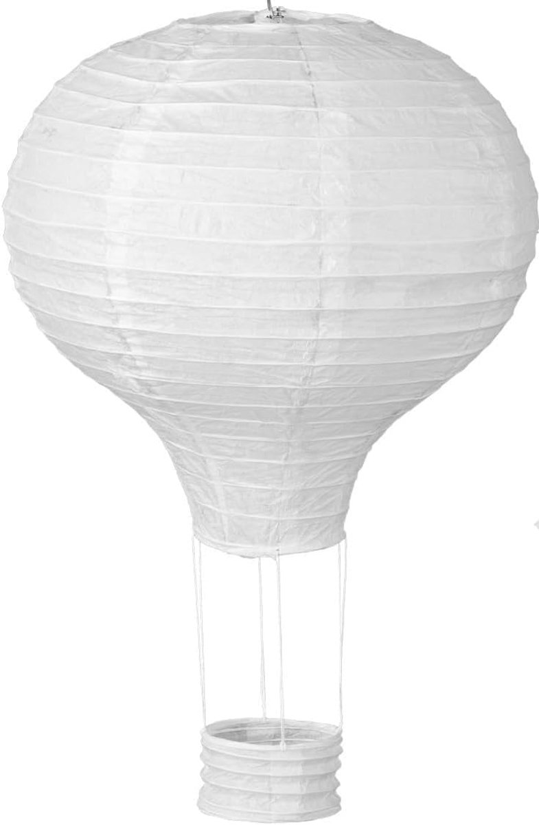 Papieren lampion Ø 30 cm - witte kleur - decoratieve heteluchtballon - perfect voor bruiloften - ShopVlot