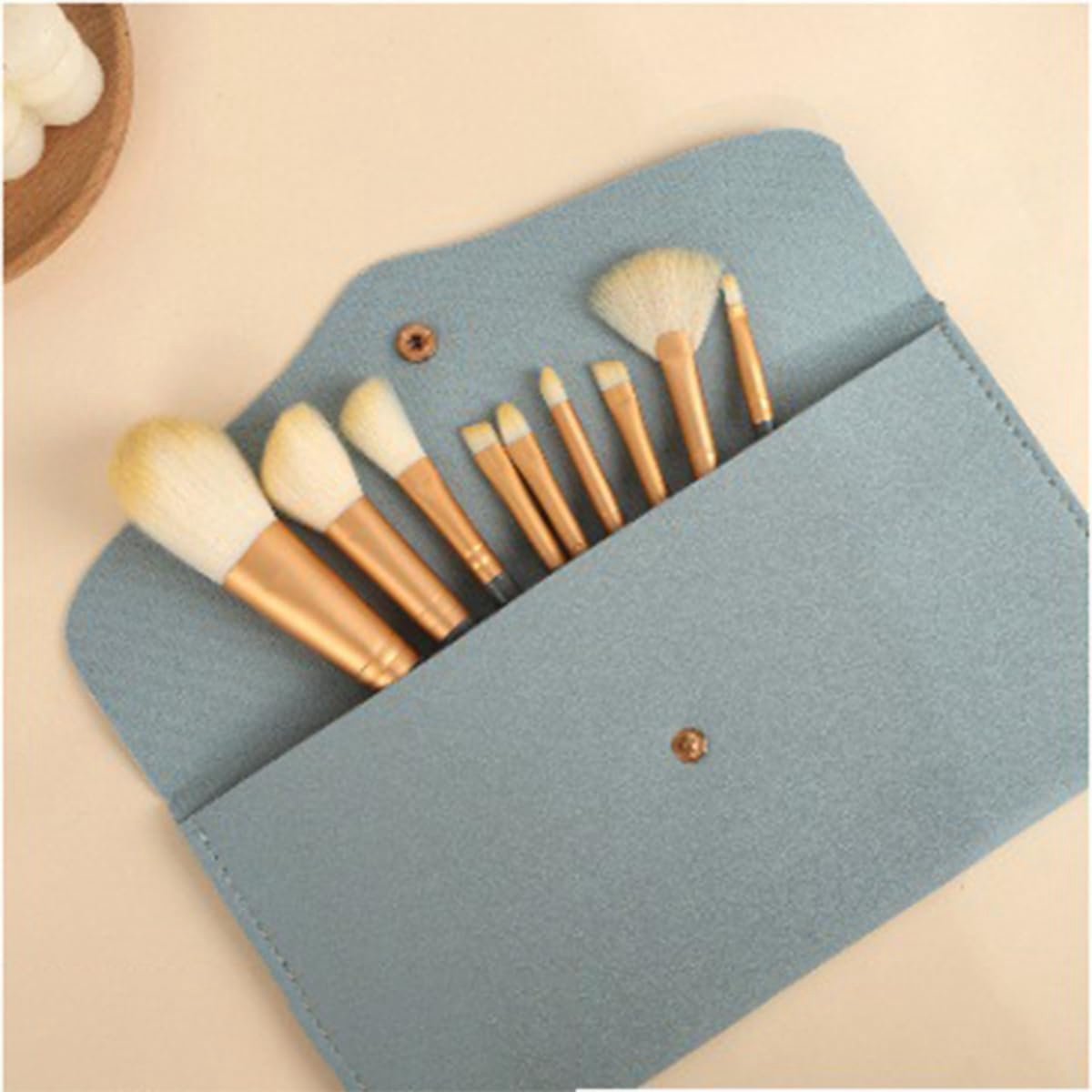 12 Pcs Makeup Brushes Sets with PU Bag, 10 Professional Makeup Brushes with a Silionce Cleaning Foldable Bow & - ShopVlot