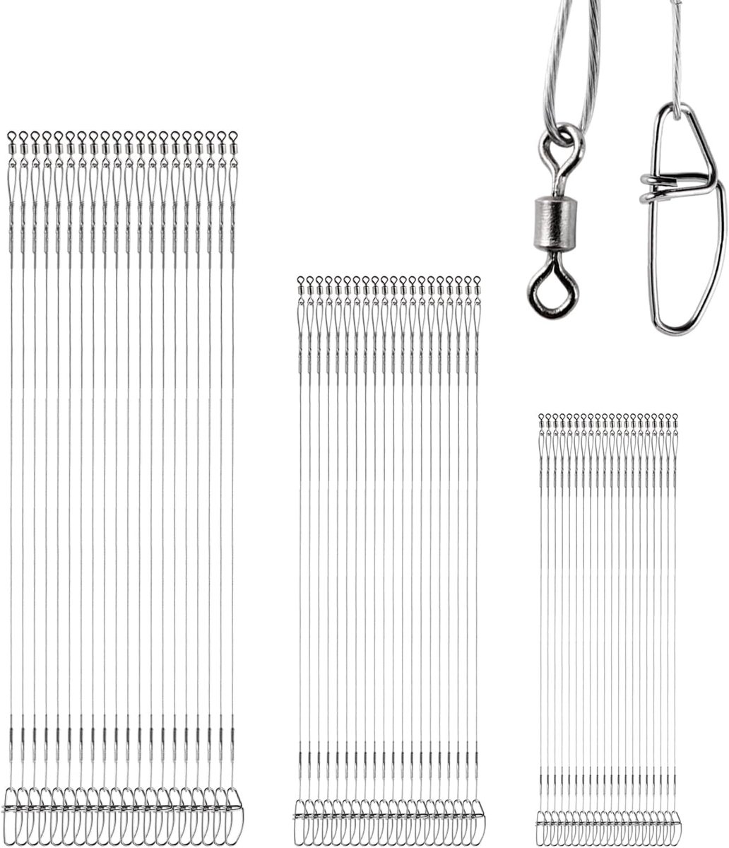 Stainless Steel Fishing Leader Freshwater Saltwater Rigging Fishing Leaders Force Lure Click Wire Conductor Line White - ShopVlot