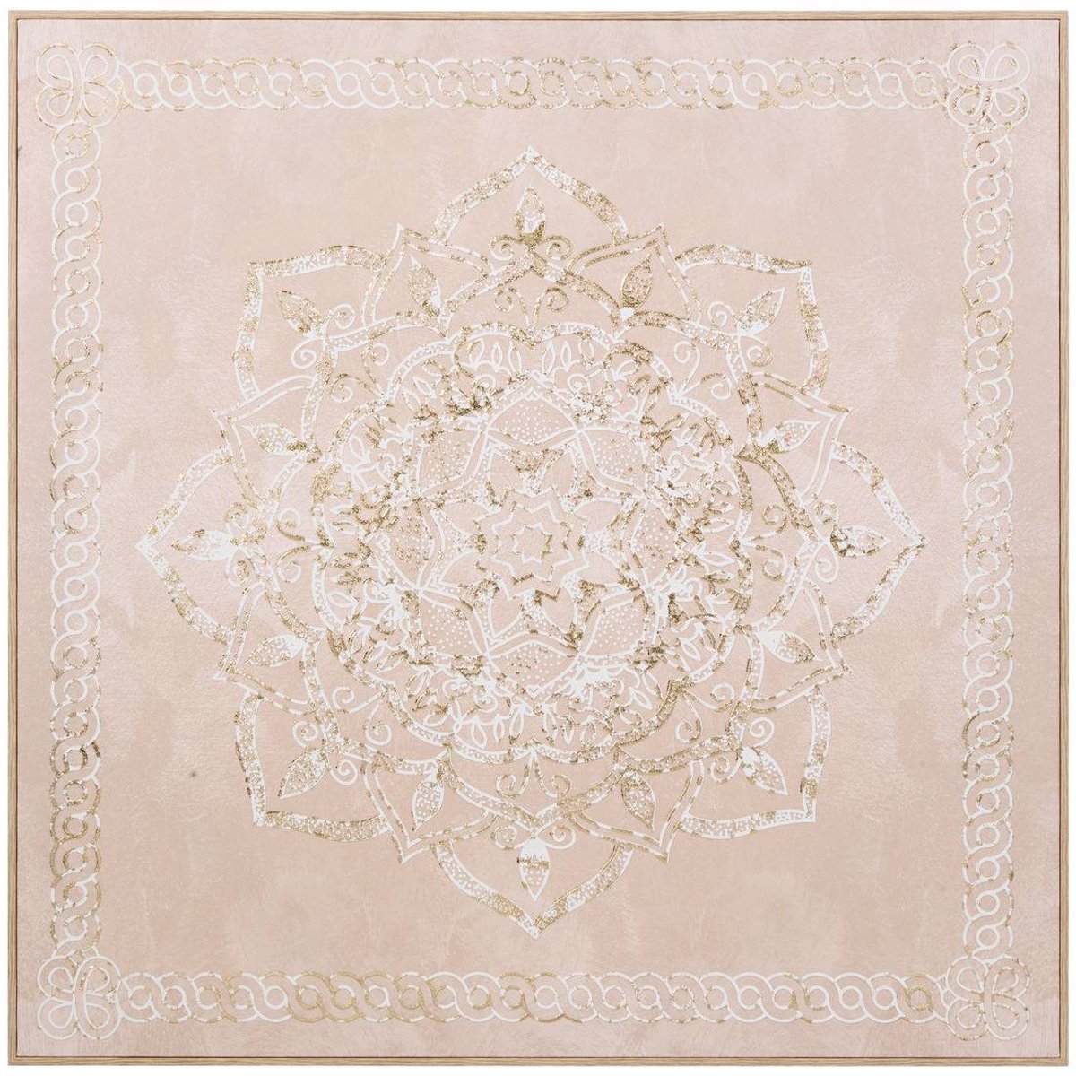 Canvasdoek met mandala-motief in reliëf ROSITA