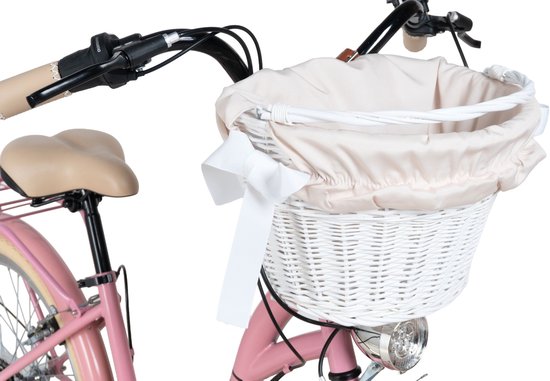 Davi Amelia - Kinderfiets - 24 inch - 7 versnellingen - Shimano - V-brake - 130-165 cm - Roze/Creme - Meisje — afbeelding 3