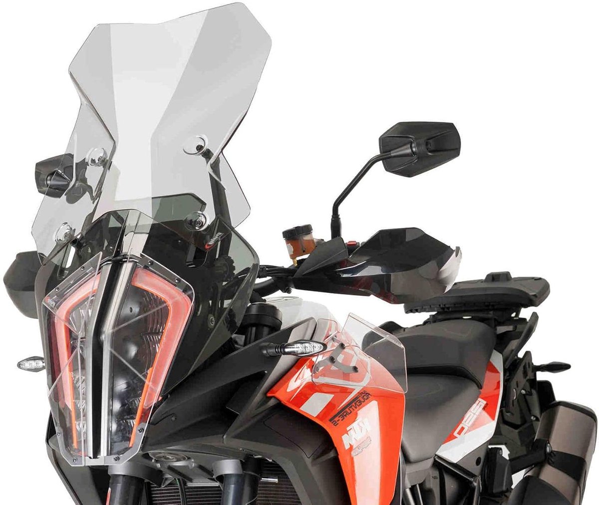 Tour Disc - Windscherm Deflector - Motorrijden - TÜV Goedgekeurde Contour - 3-4 mm Dikte - Gefuméerd