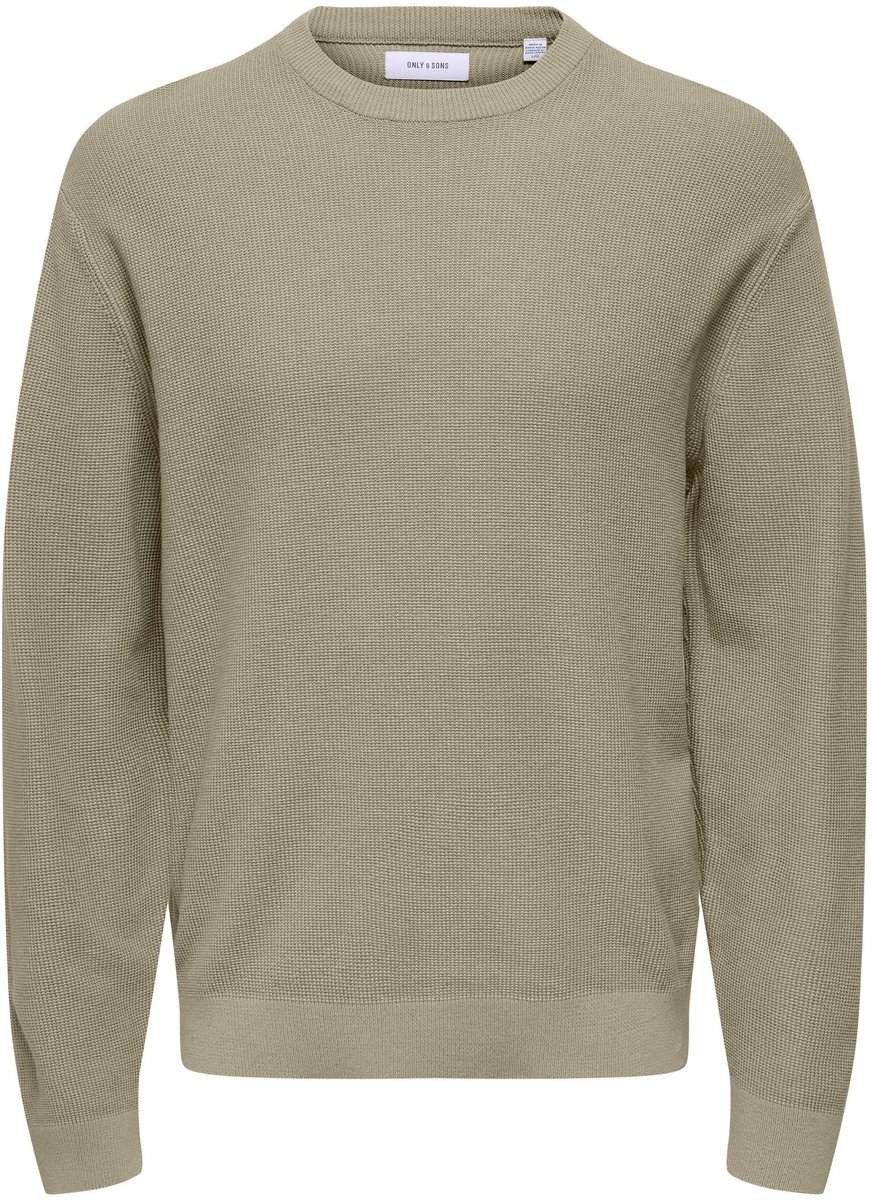 ONLY&SONS - ONSTONY DS 12 LS WAFFLE CREW KNIT NOOS - Heren - Gebreide truien