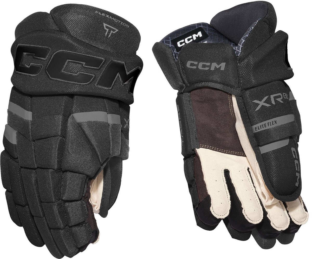 CCM Tacks XR80 IJshockeyhandschoenen - Senior - Zwart/Grafiet - 14 - Dual-Density