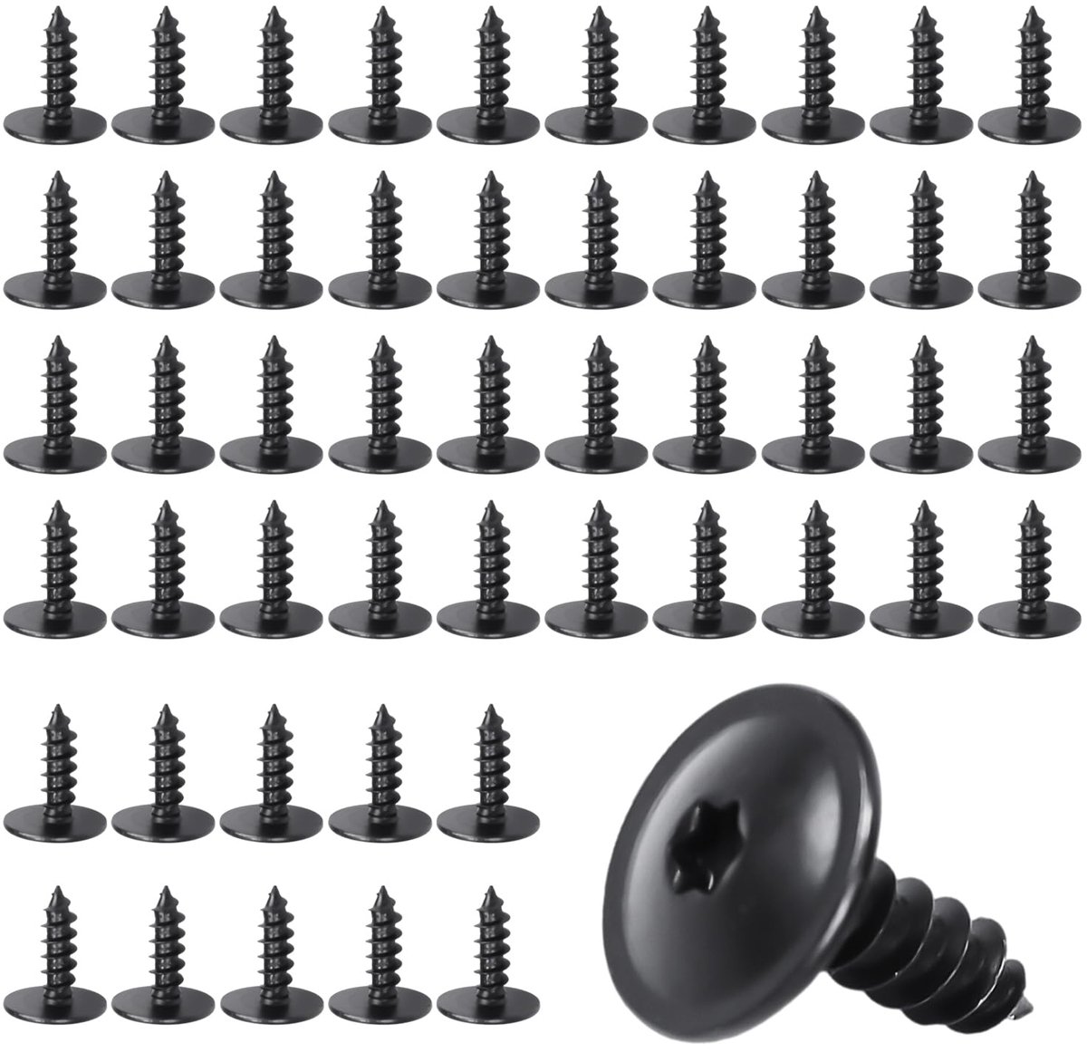 SnelShoppen - 50 Stuks Metaalplaat Schroeven, Zelftappende Schroeven voor Auto's, Carrosserie Schroeven, Fender Schroeven, Meubelaccessoires, M5 x 16m