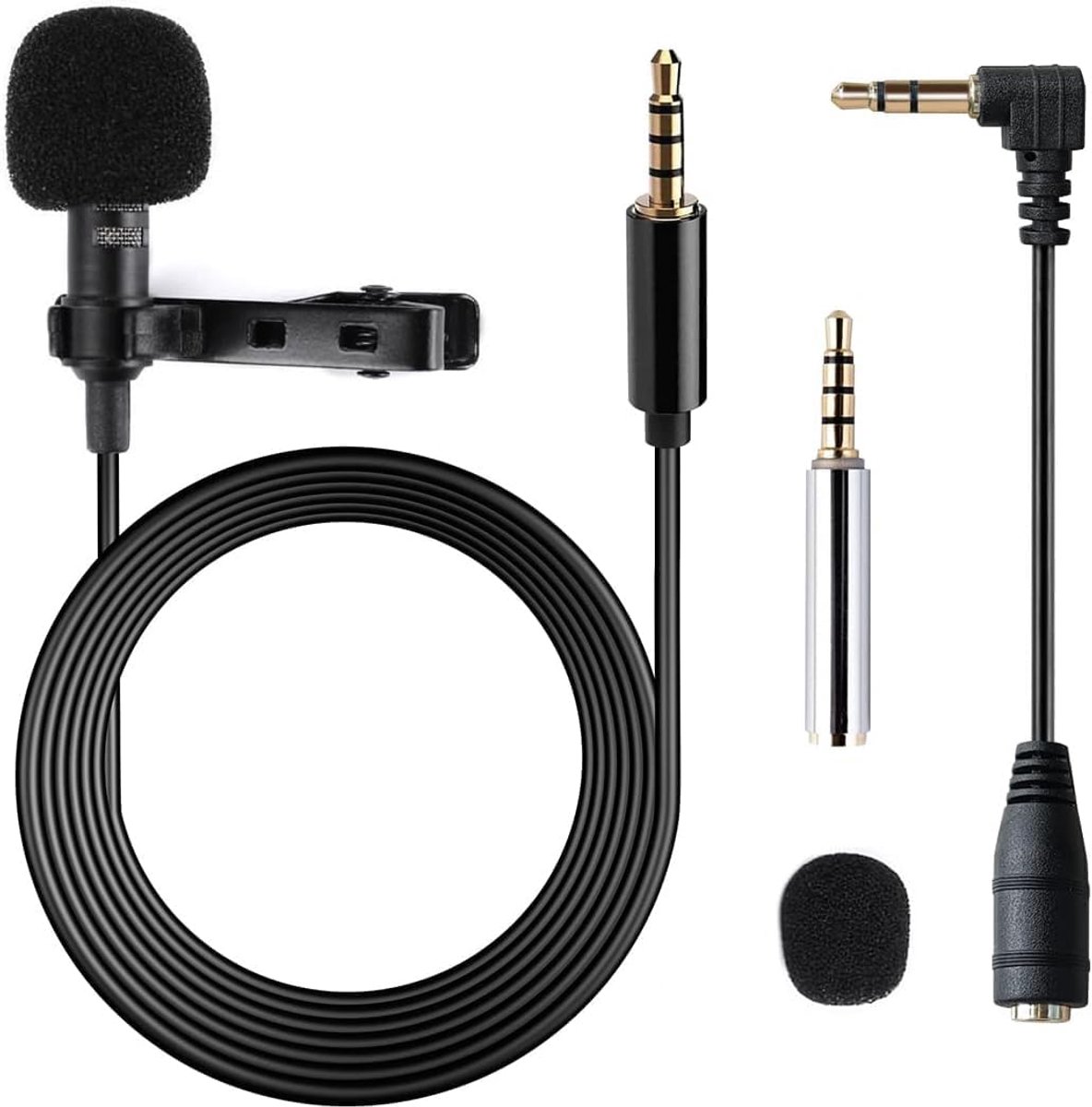 Lavalier-microfoon omnidirectioneel - condensator - clip-on - ideaal voor interviews - SnelShoppen