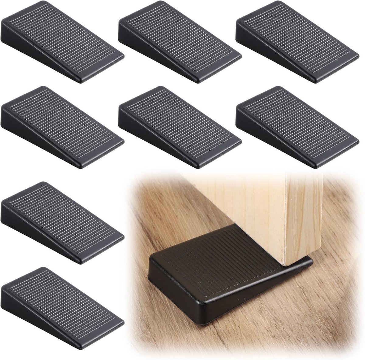 Set van 8 Deurstoppers van Rubber, Antislip Vloerwiggen voor Badkamer, Balkon en Kinderkamer